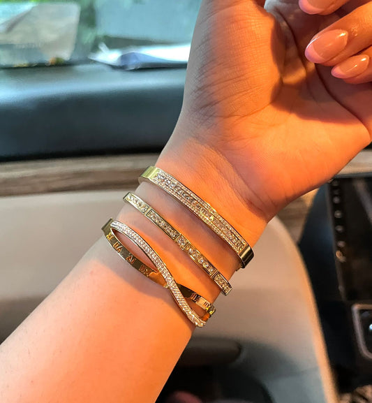 Royale Trio Stack Thin Wrist/ Baby Size bracelet