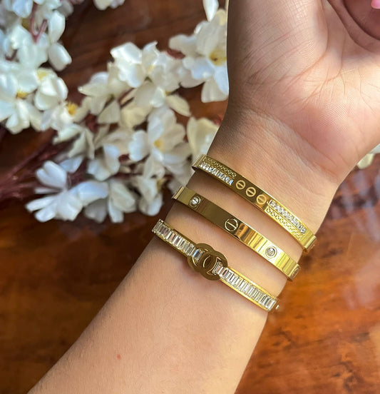 All Shine Stack Thin Wrist/ Baby Size bracelet