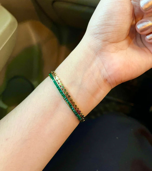 Green Gracie Thin Wrist/ Baby Size bracelet