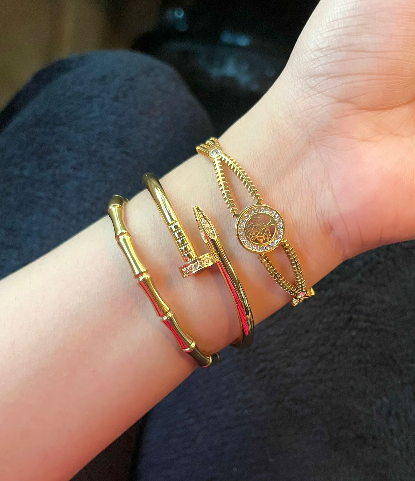 Kae Stack Thin Wrist/ Baby Size bracelet Stack