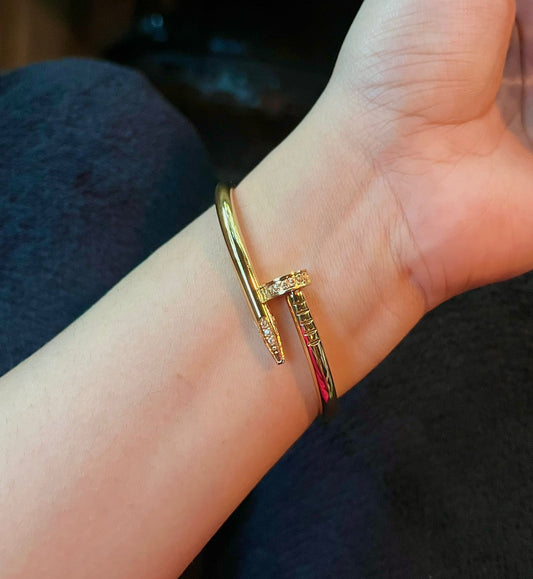 Diamond Nail Thin Wrist/ Baby Size bracelet