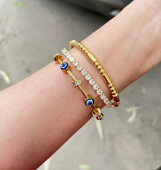 Golden Eye Bracelet Stack