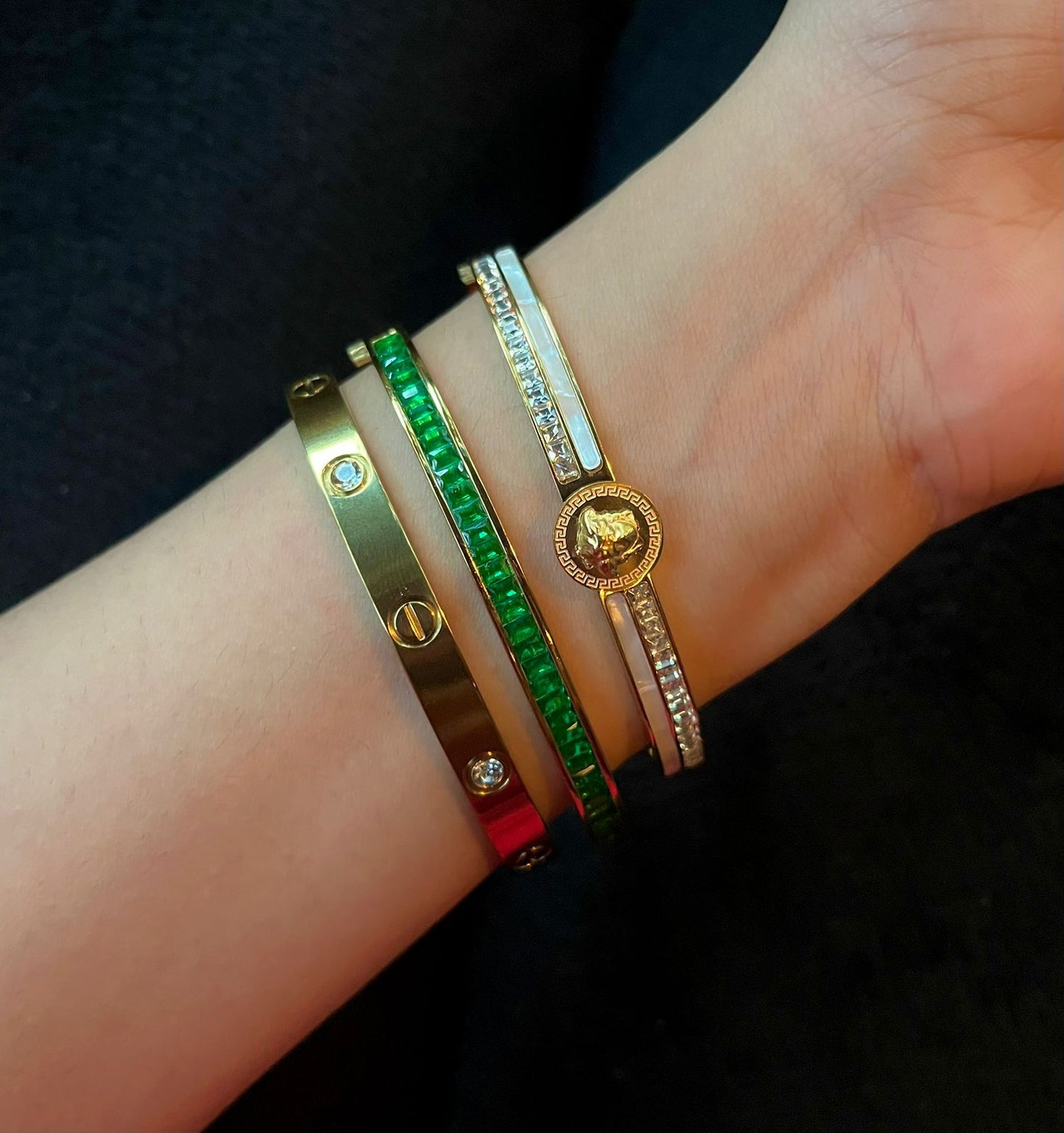 Solar Drop Bracelet Stack