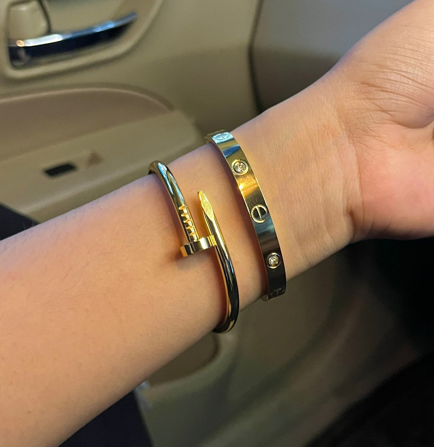 Golden Meridian Thin Wrist/ Baby Size bracelet Stack