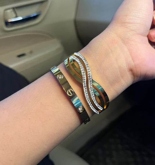 Stellar Crest Thin Wrist/ Baby Size bracelet Stack