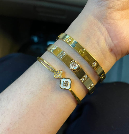 Hush Thin Wrist/ Baby Size bracelet Stack