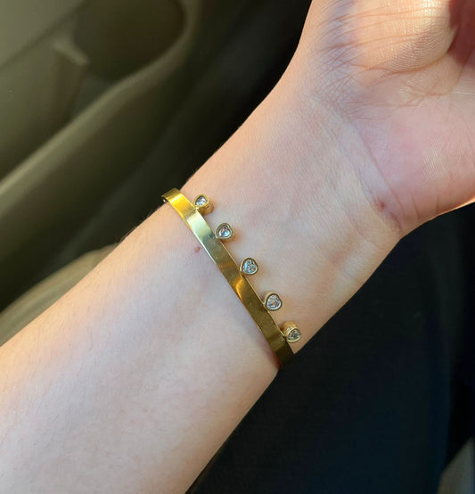 Caroline Heart Thin Wrist/ Baby Size bracelet