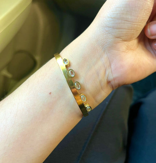 Caroline Oval Thin Wrist/ Baby Size bracelet