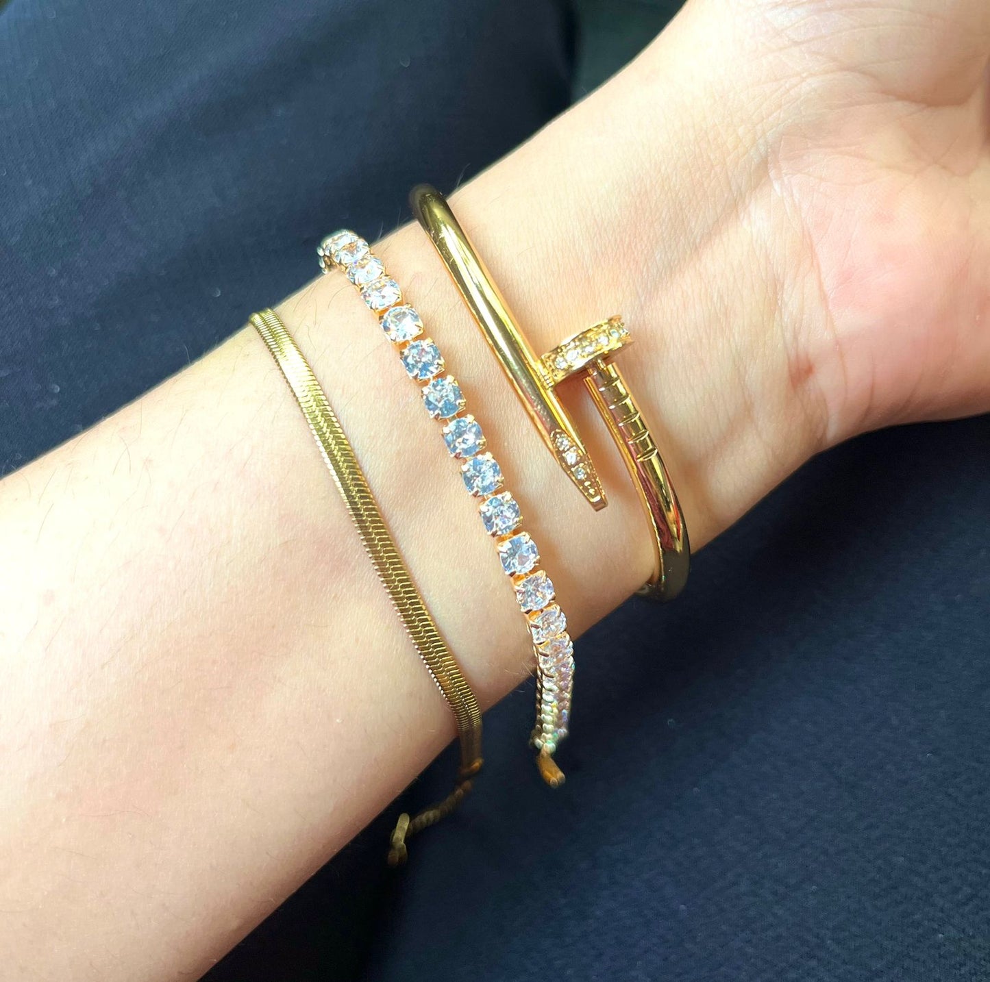 Serena Thin Wrist/ Baby Size bracelet Stack
