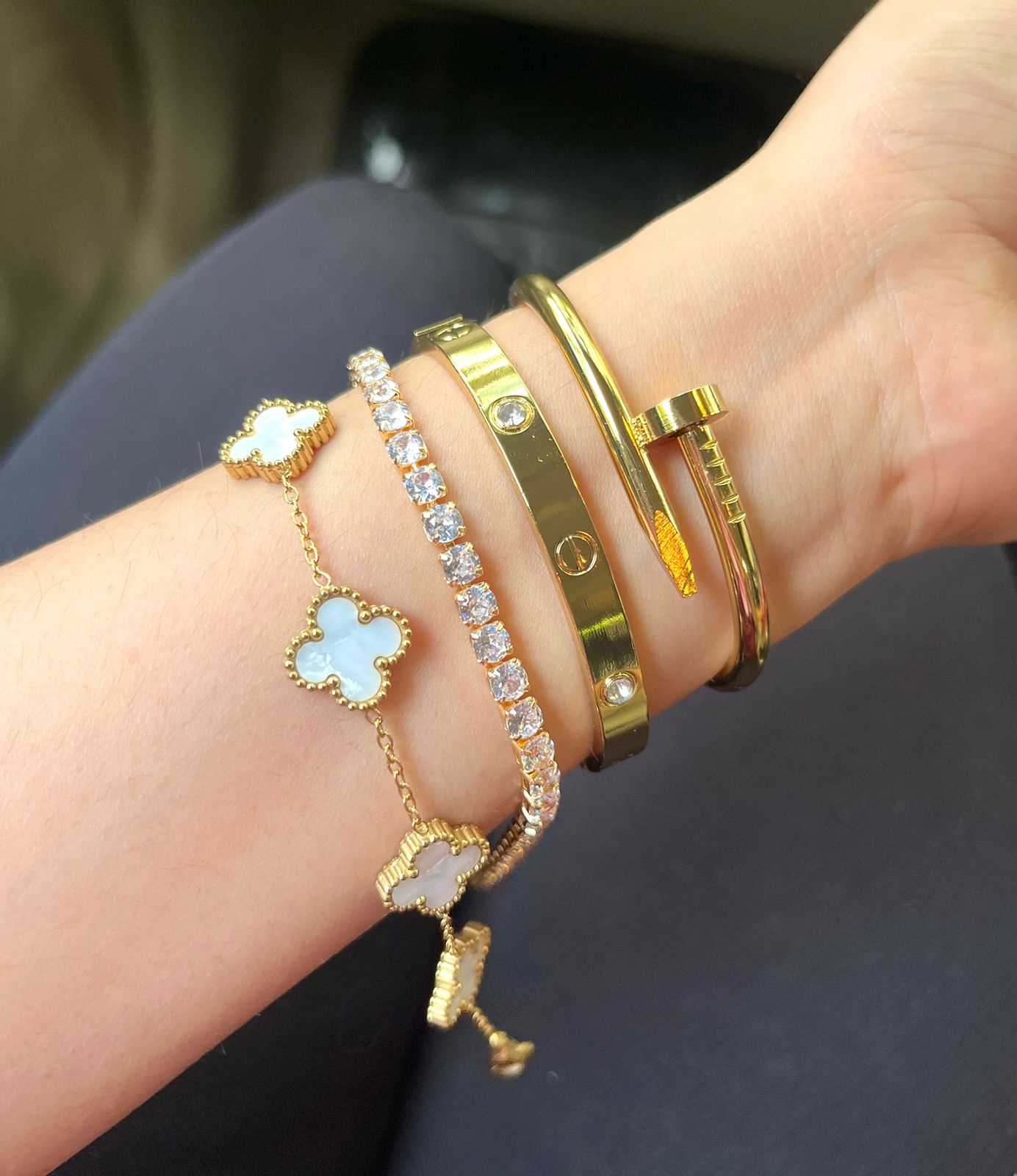 Cosmica Thin Wrist/ Baby Size bracelet Stack