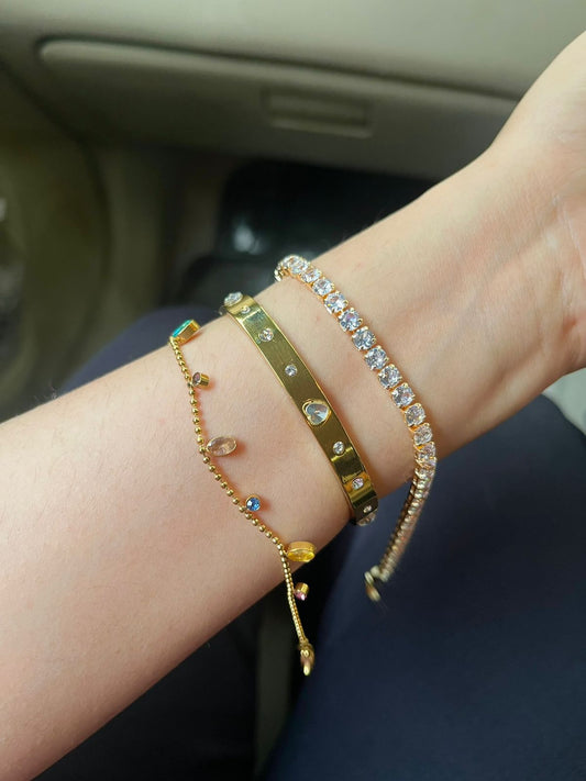 Georgina Thin Wrist/ Baby Size bracelet Stack