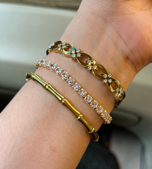 Nancy Thin Wrist/ Baby Size bracelet Stack