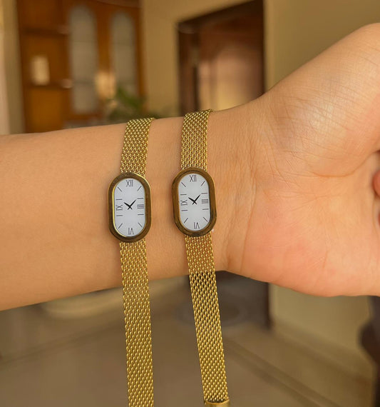 Champagne Gold Vintage Dial Bracelet