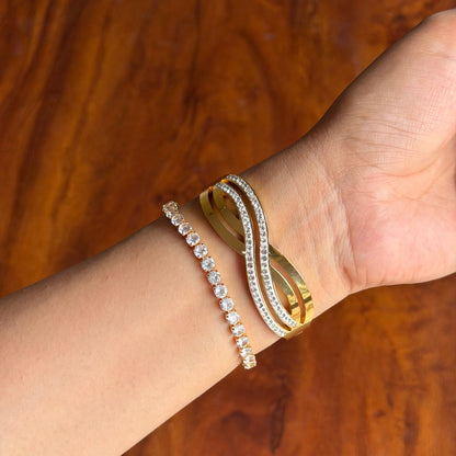 Flame Thin Wrist/ Baby Size bracelet Stack
