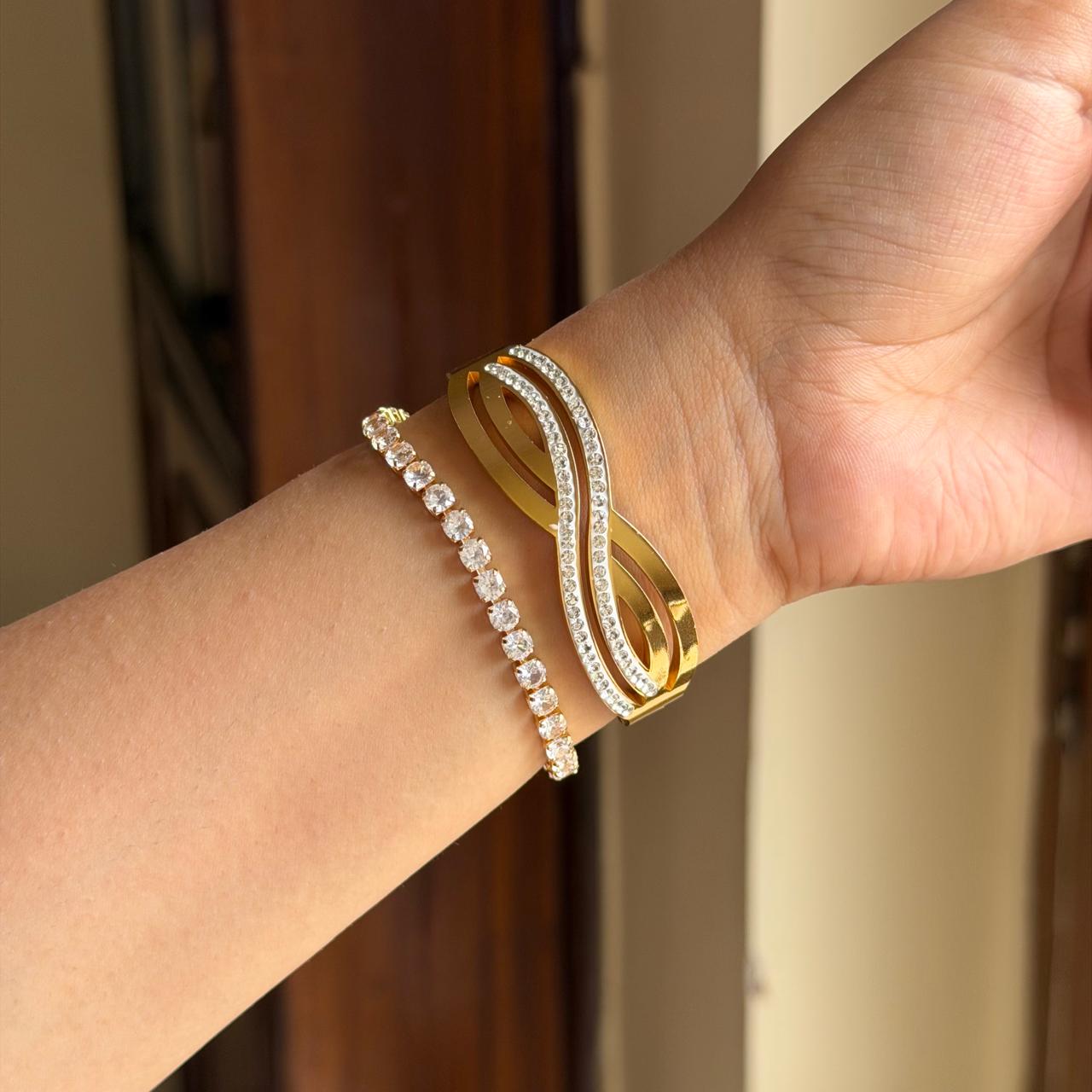 Flame Thin Wrist/ Baby Size bracelet Stack