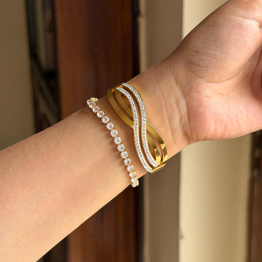 Flame Thin Wrist/ Baby Size bracelet Stack