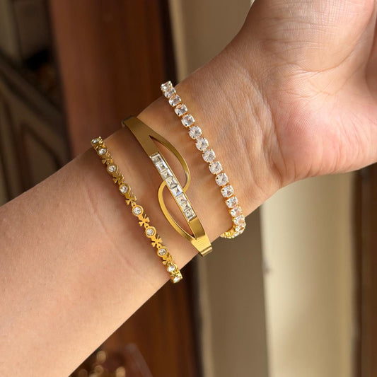 Moss Thin Wrist/ Baby Size bracelet Stack