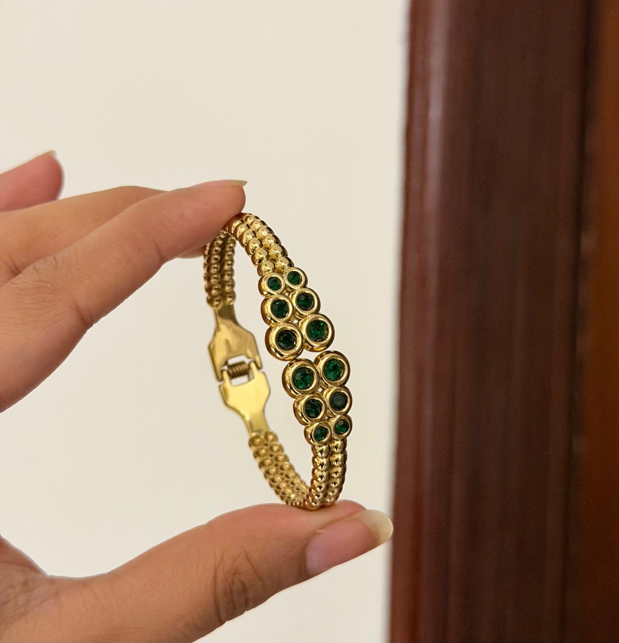Pratima green Thin Wrist/ Baby Size bracelet