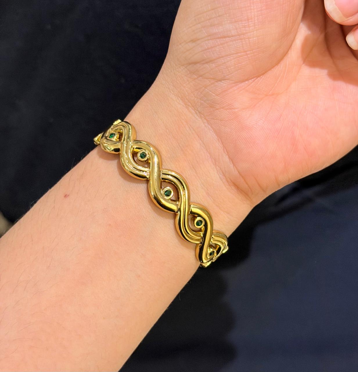 Krisha Green Thin Wrist/ Baby Size bracelet