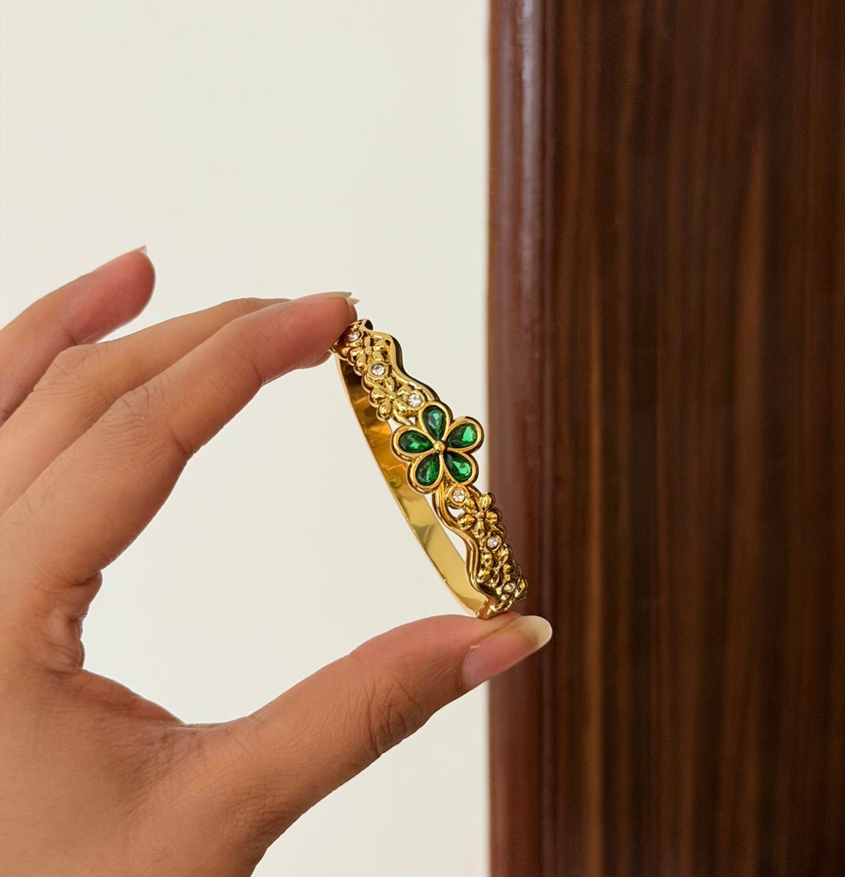 Meera Green Thin Wrist/ Baby Size bracelet