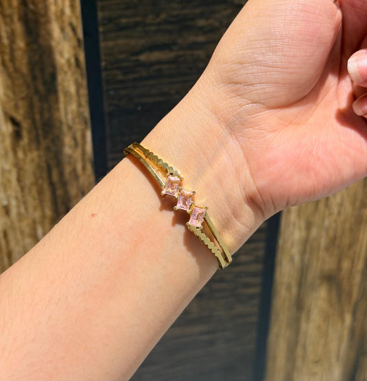 Pravya-Pink Thin Wrist/ Baby Size bracelet
