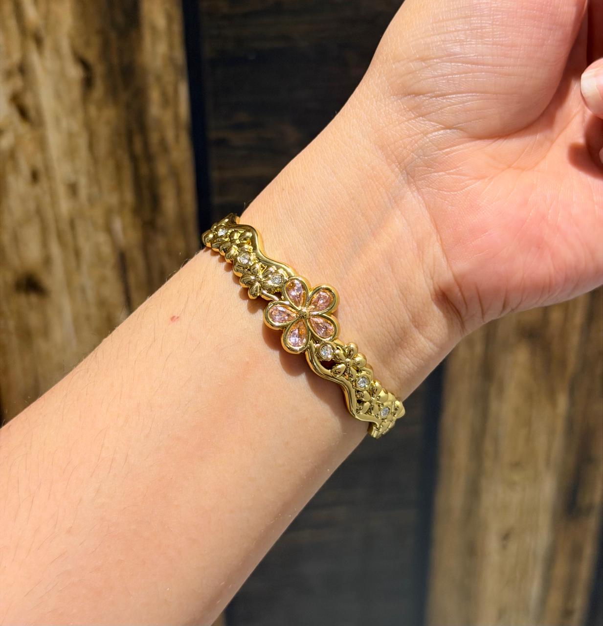 Meera Pink Thin Wrist/ Baby Size bracelet