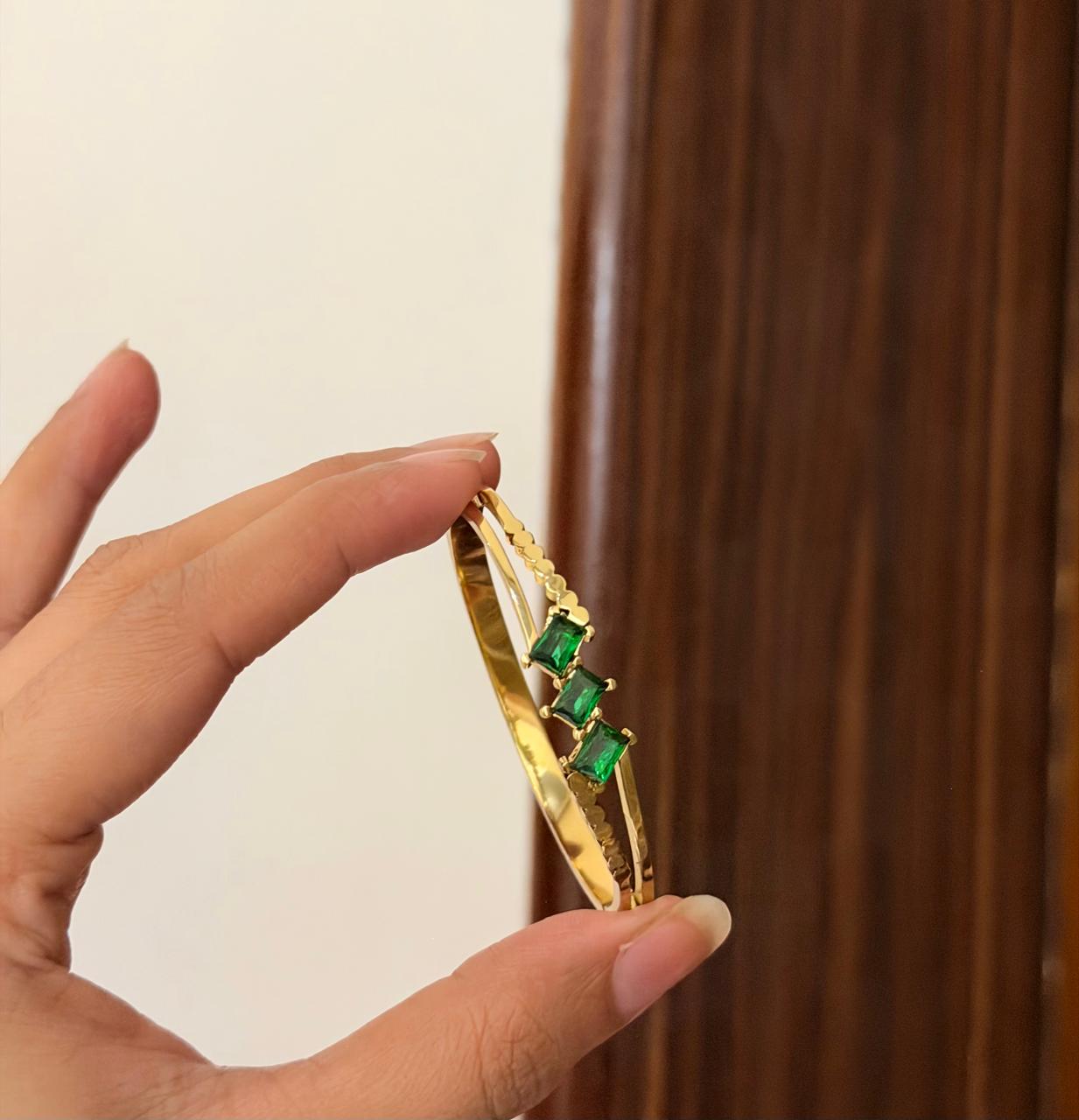 Pravya- Green Thin Wrist/ Baby Size bracelet