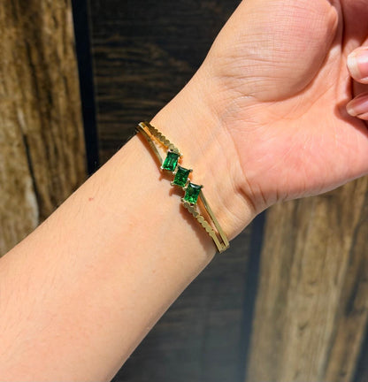 Pravya- Green Thin Wrist/ Baby Size bracelet