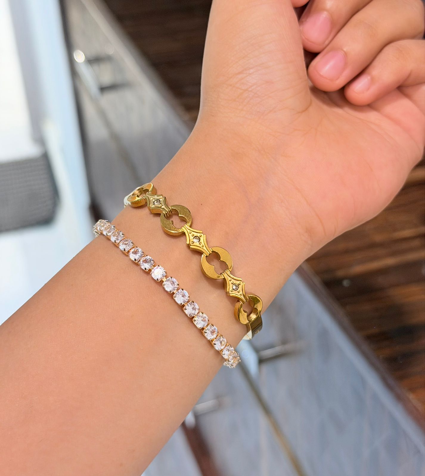 Do Not Disturb Thin Wrist/ Baby Size bracelet Stack