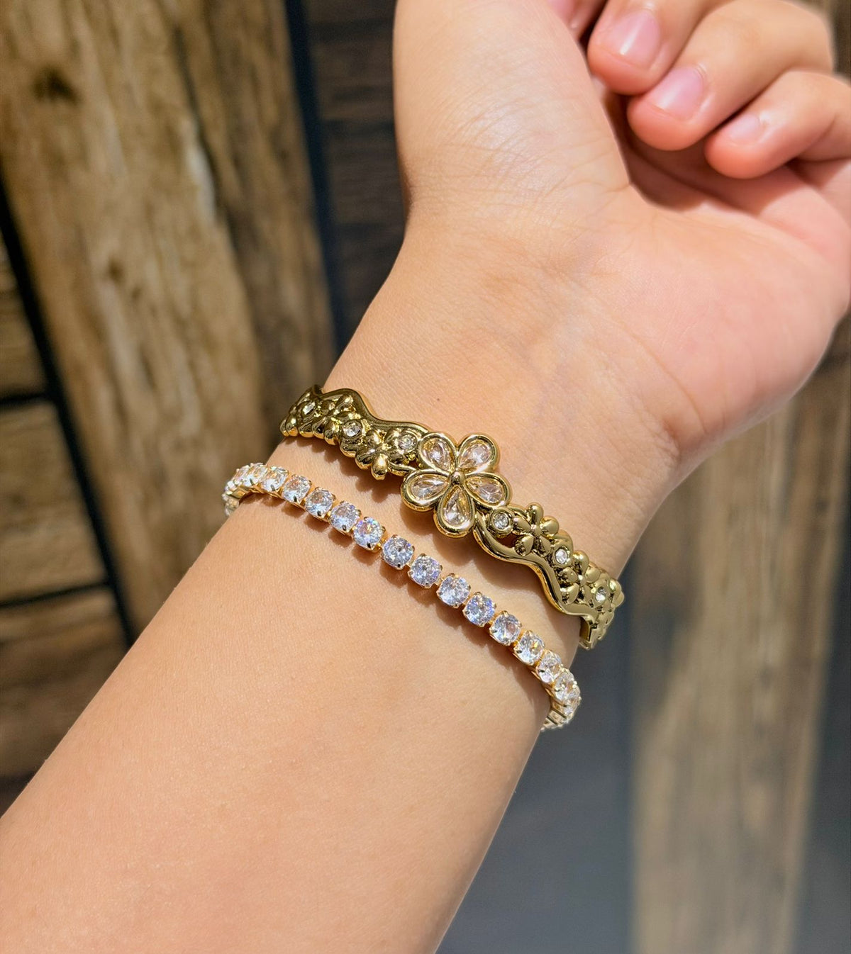 Out of Office Thin Wrist/ Baby Size bracelet Stack
