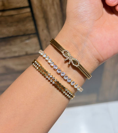 No Context Thin Wrist/ Baby Size bracelet Stack