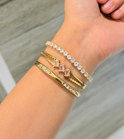 Plot Twist Thin Wrist/ Baby Size bracelet Stack