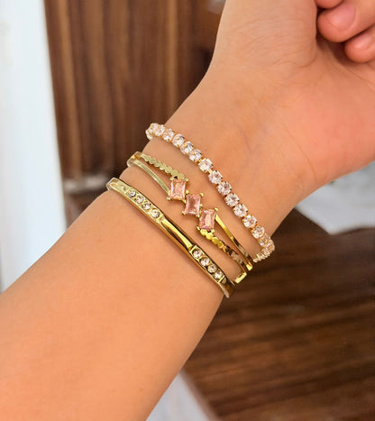 Plot Twist Thin Wrist/ Baby Size bracelet Stack