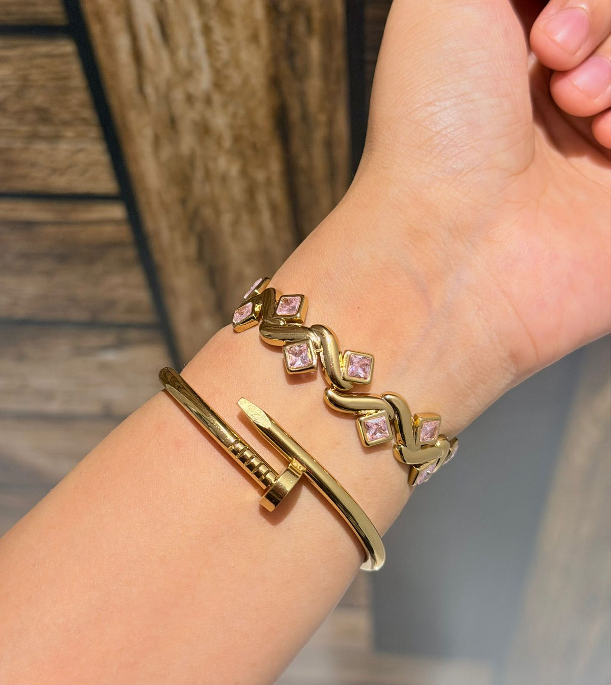 Corner Booth Thin Wrist/ Baby Size bracelet Stack