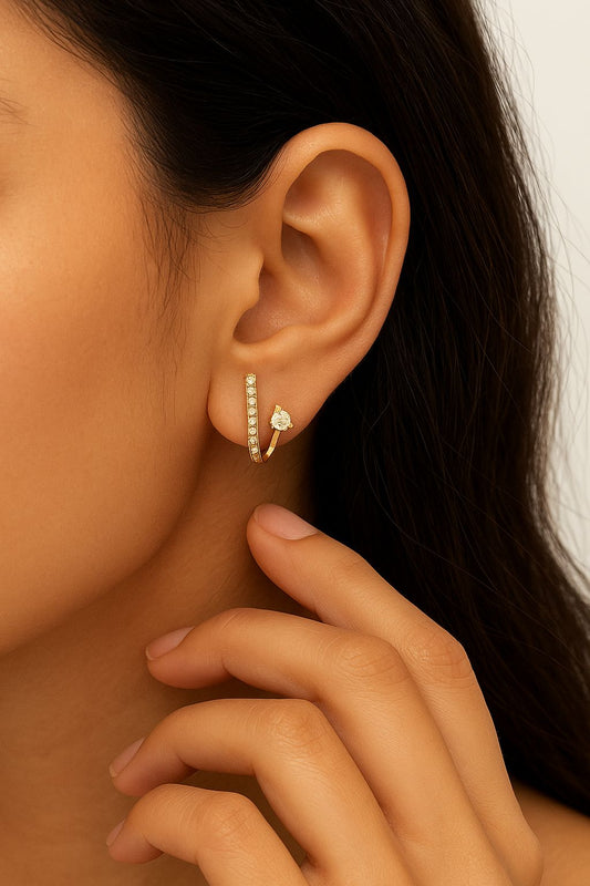 Veyra Stud - 18k Gold Plated