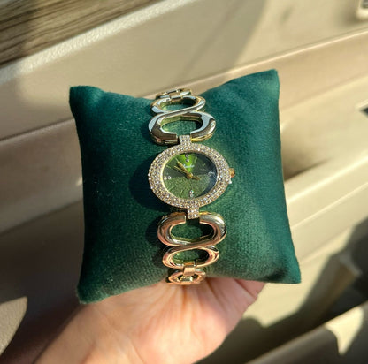 Faye Green Dial Watch