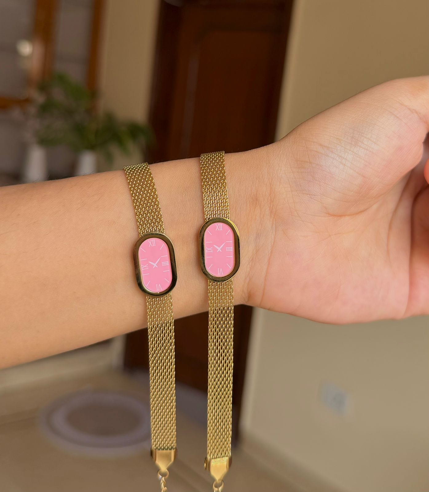 Champagne Pink Vintage Dial Bracelet