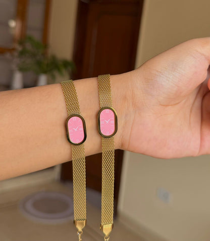 Champagne Pink Vintage Dial Bracelet