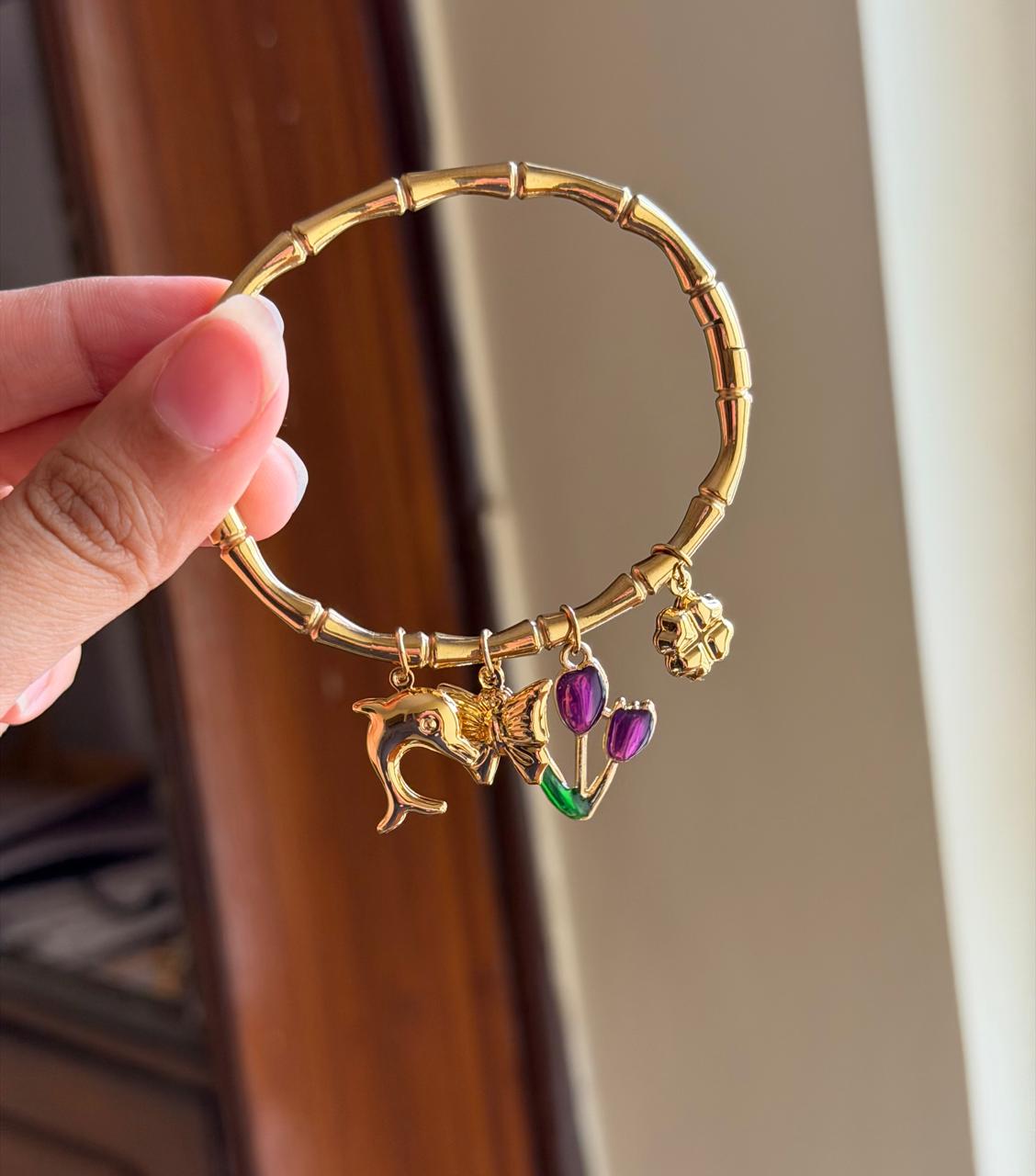 Bamboo Charm Bracelet