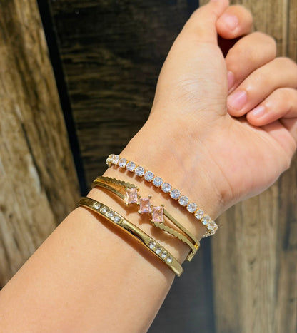 Plot Twist Thin Wrist/ Baby Size bracelet Stack
