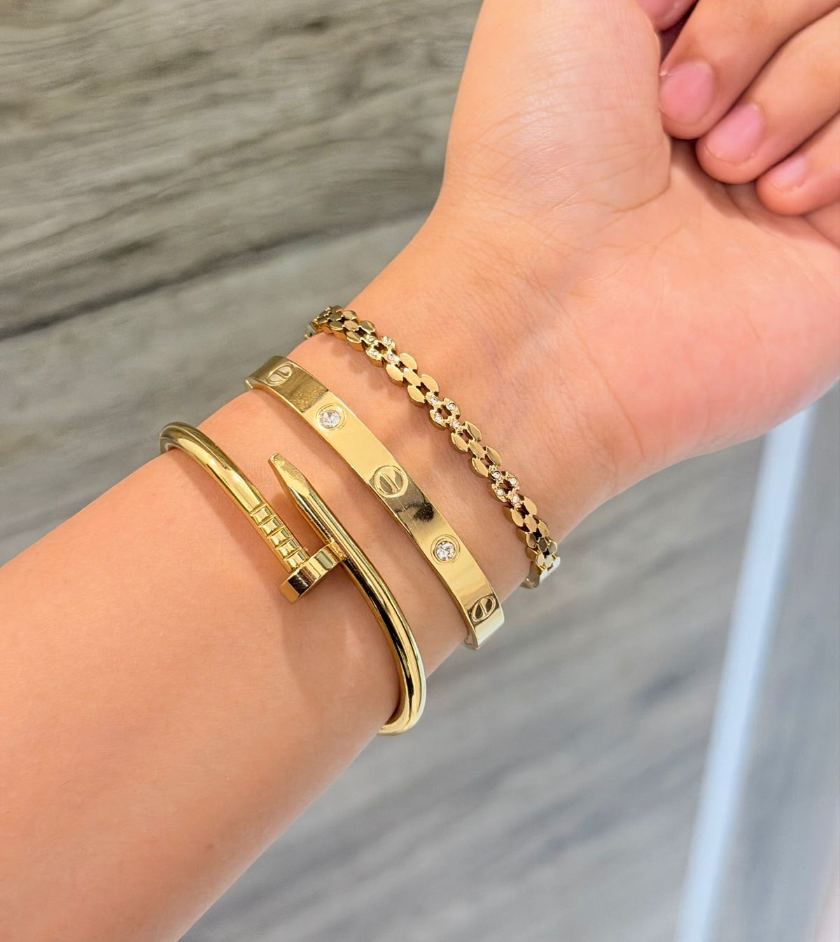 No Comment Thin Wrist/ Baby Size bracelet Stack