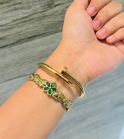 Green Room Thin Wrist/ Baby Size bracelet Stack