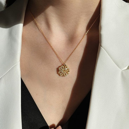 Nova's  Gold Heart Magnetic Necklace