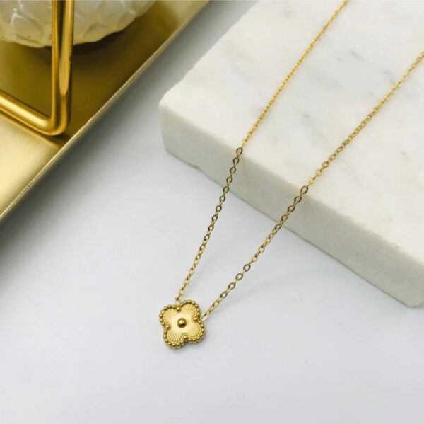 Golden Clover Pendant Necklace