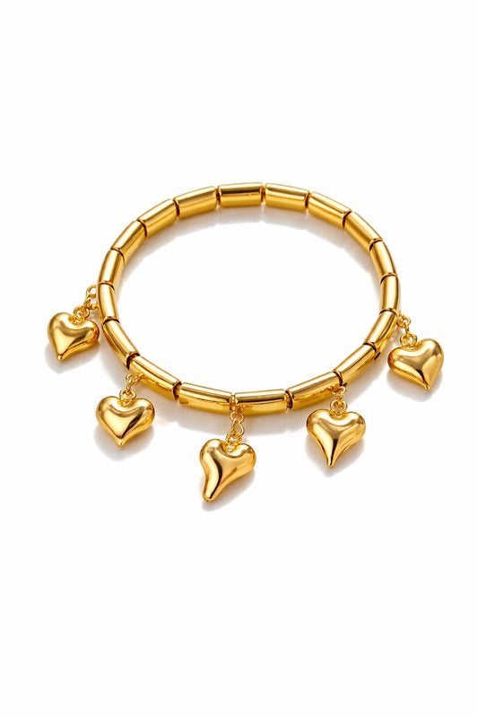 Hearts Italian Charm Bracelet