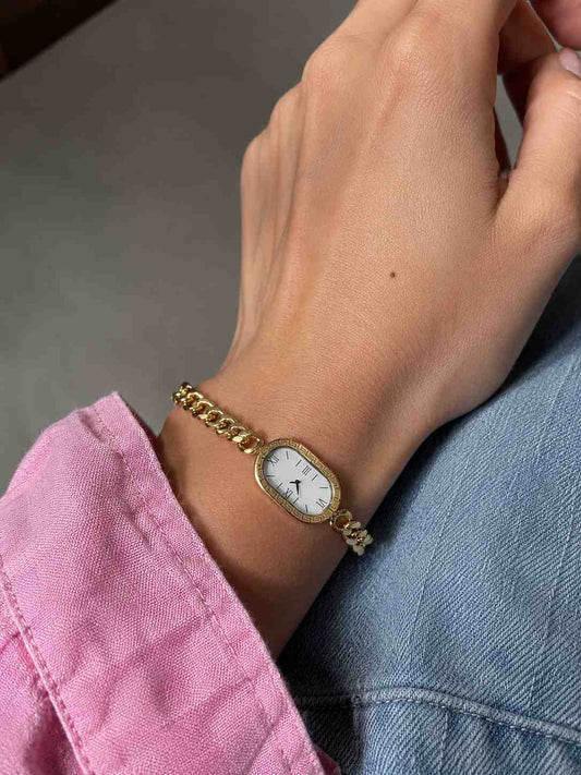 Serein White Vintage Dial Bracelet