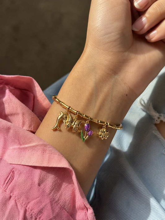 Bamboo Charm Bracelet