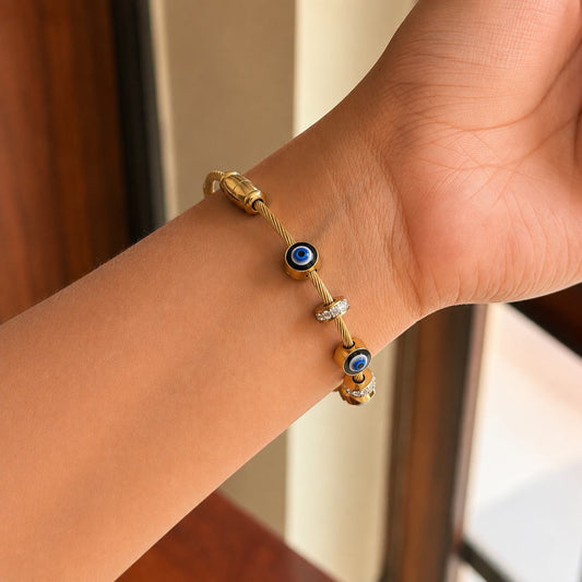 Evil Eye Bracelet Thin Wrist Baby Size
