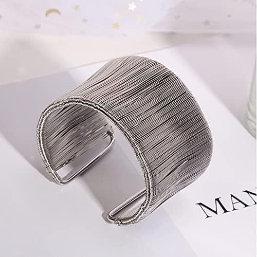 Silver Plated Handmade Cuff Kada Bracelet