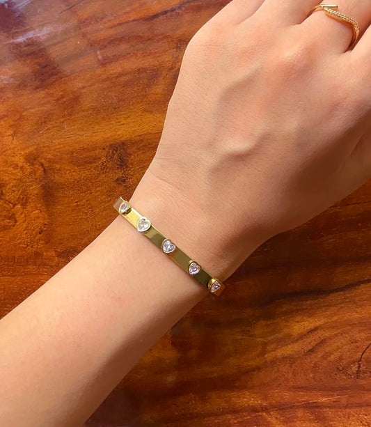 Liora Heart Stone Thin Wrist/ Baby Size Bracelet